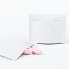 Double-Sided Glossy Arctic White Horizontal Mylar Stand Strong® Bags