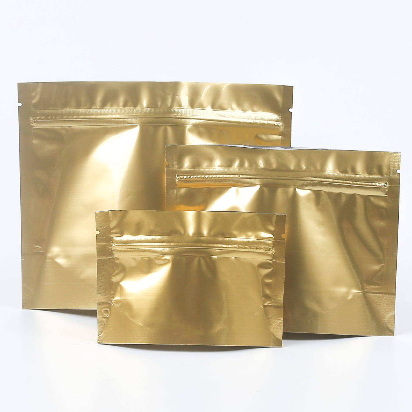 QQ Studio® Glossy Trophy Gold Horizontal Mylar Stand Strong® Bags