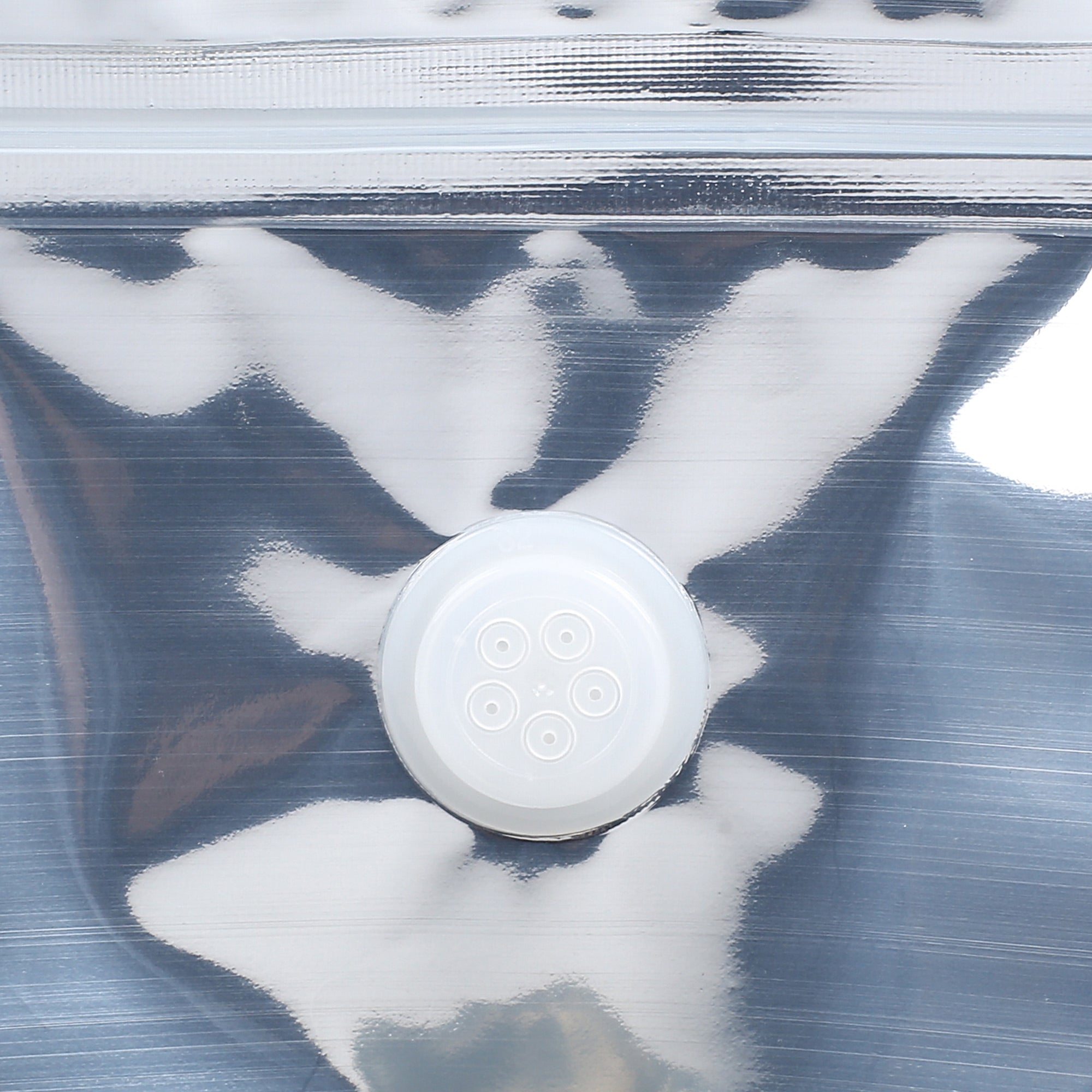 Double-Sided Glossy Iced Coffee Arctic White Horizontal Mylar StandStrong™ Coffee Valve Bags