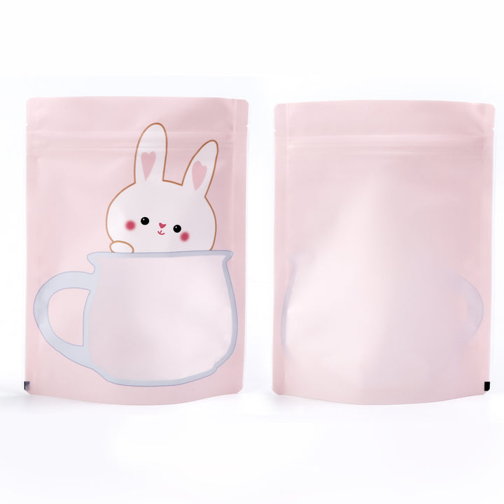 QQ Studio® Animal Mug Designed Matte Hare Raising Pink Stand Strong® Bags