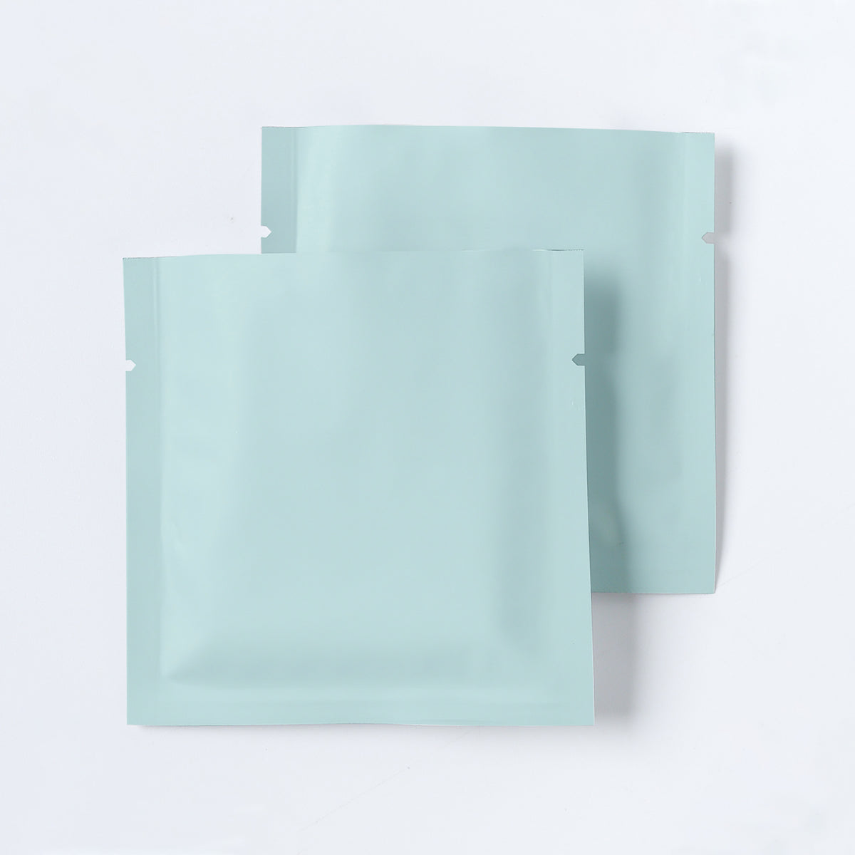 Matte Vintage Blue Aluminum Foil Open Fill Bags