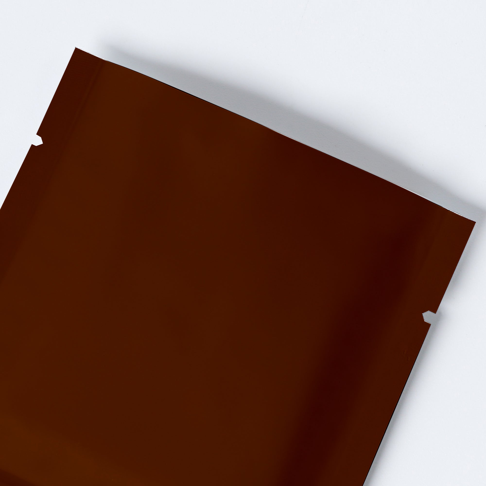 Matte Espresso Brown Aluminum Foil Open Fill Bags