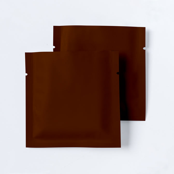 QQ Studio® Matte Espresso Brown Aluminum Foil Open Fill Bags