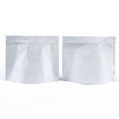 Double-Sided Glossy Iced Coffee Arctic White Horizontal Mylar StandStrong™ Coffee Valve Bags