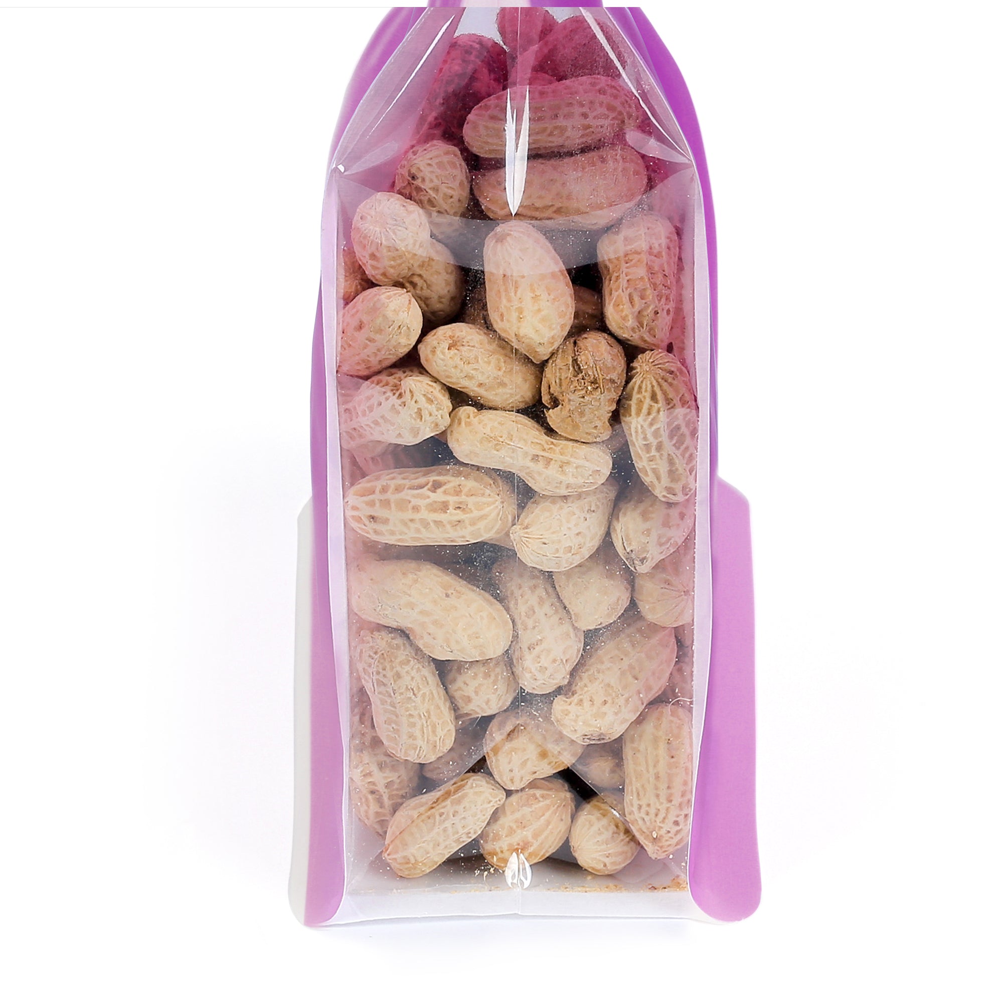 Gradient Sangria Purple Clear Side Gusset Stand Strong® Bags with Die-Cut Handle