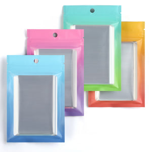 QQ Studio® Matte Gradient QuickQlick® Bags with Translucent Window and Hang Hole