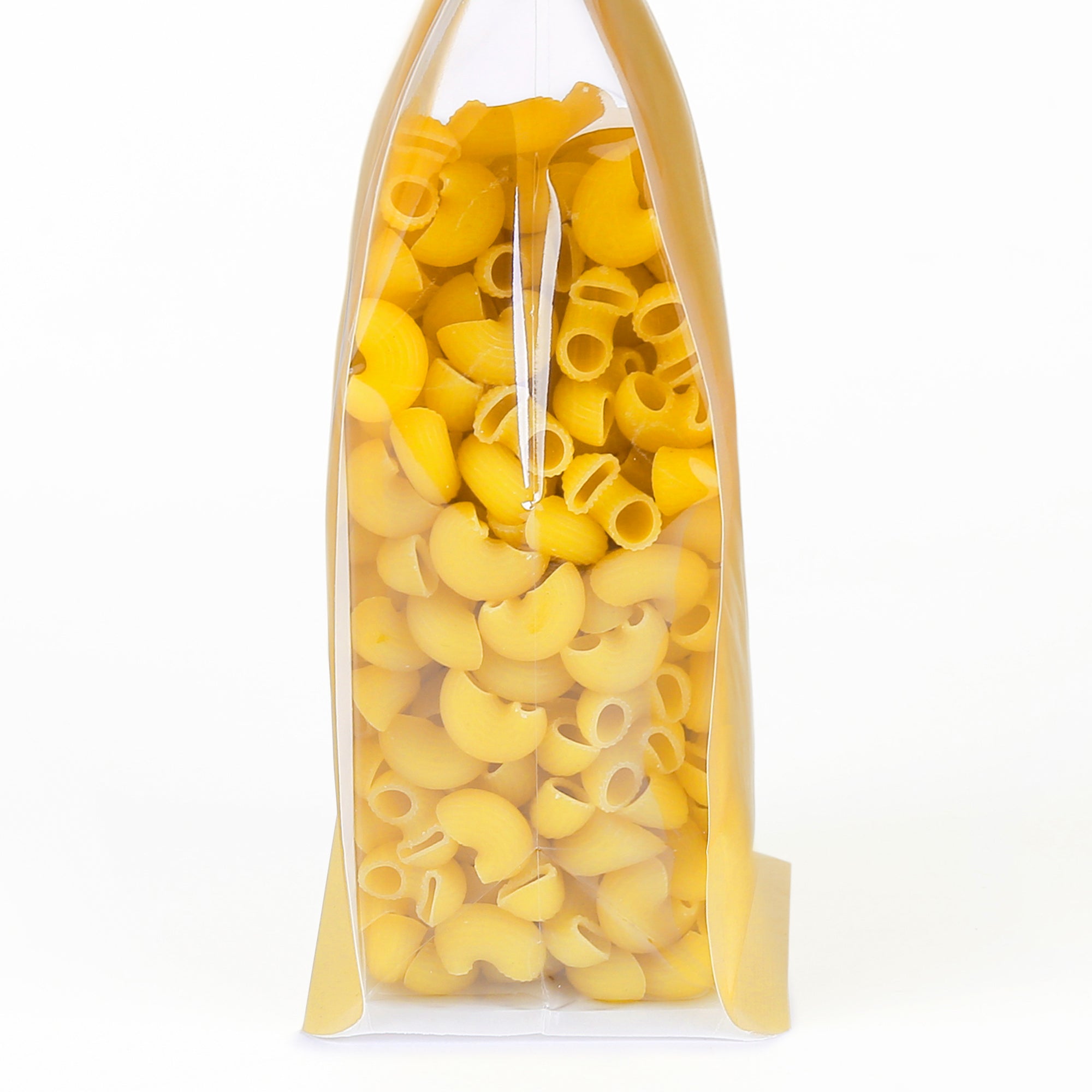 Gradient Chestnut Gold Clear Side Gusset Stand Strong® Bags with Die-Cut Handle