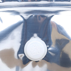 Glossy Sweet Cream Gold Round Window Plastic and Mylar Stand Strong® Coffee Valve Bags