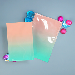 Glossy Double-Sided Cotton Candy Pink Ombre Gradient Mylar SlickSeal™ Bags