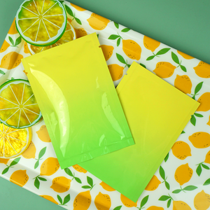 QQ Studio® Glossy Double-Sided Ripening Yellow Ombre Gradient Mylar SlickSeal™ Bags