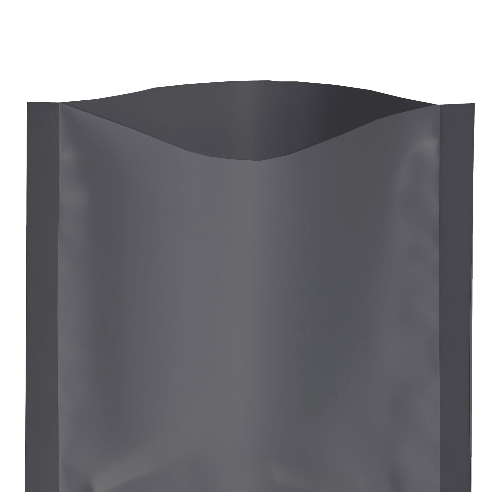 Half Coal Black Matte Plastic SlickSeal™ Bags with Frosted Window