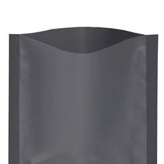 Half Coal Black Matte Plastic SlickSeal™ Bags with Frosted Window