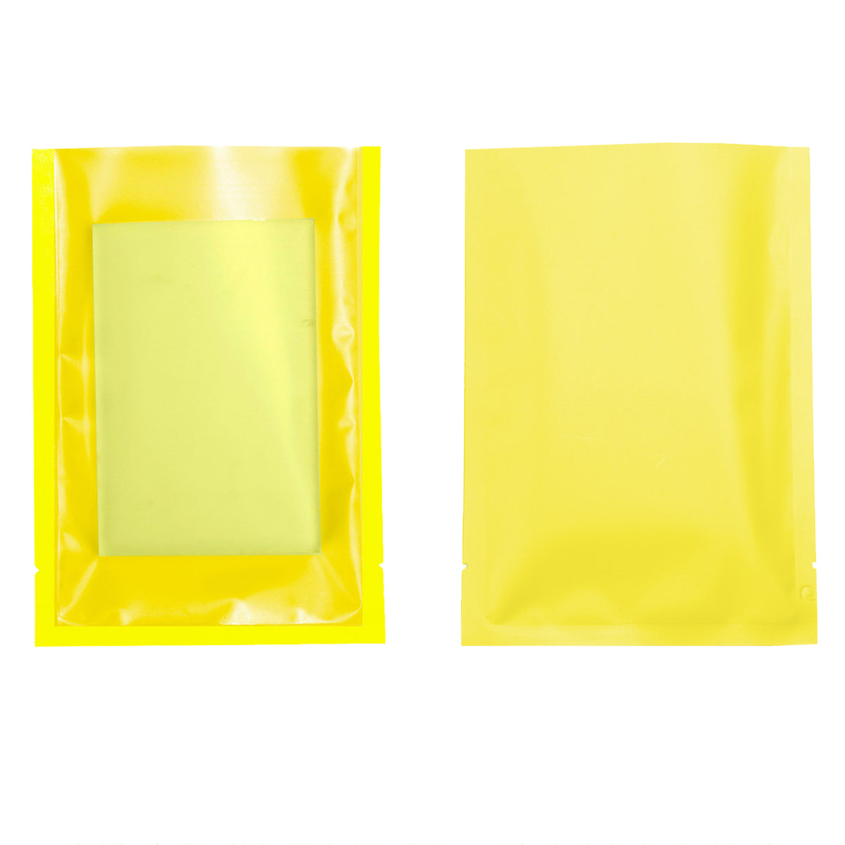Graham Cracker Gold Matte Plastic SlickSeal™ Bags with Frosted Window