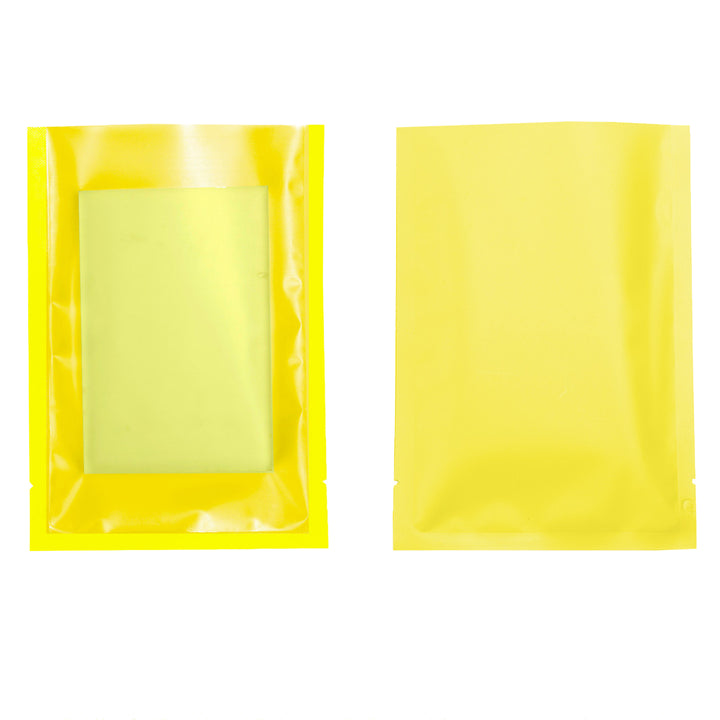 QQ Studio® Graham Cracker Gold Matte Plastic SlickSeal™ Bags with Frosted Window