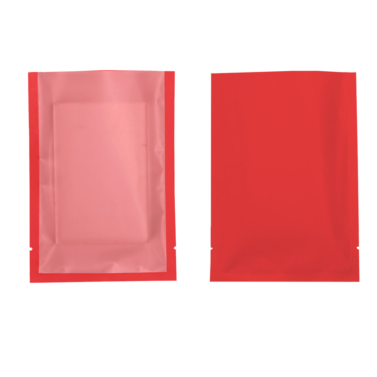 Ravioli Red Matte Plastic SlickSeal™ Bags with Frosted Window