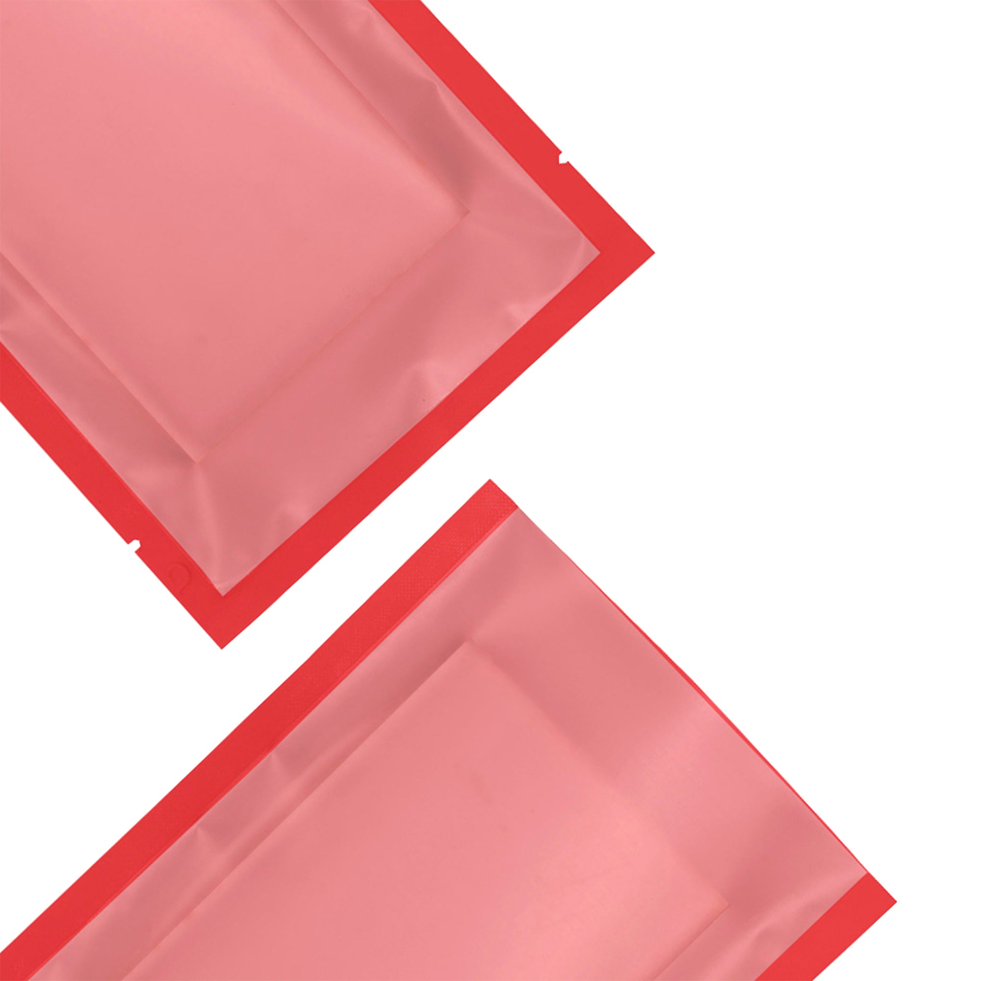 Ravioli Red Matte Plastic SlickSeal™ Bags with Frosted Window