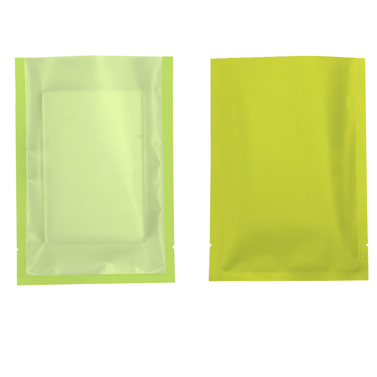 Garden Salad Green Matte Plastic SlickSeal™ Bags with Frosted Window