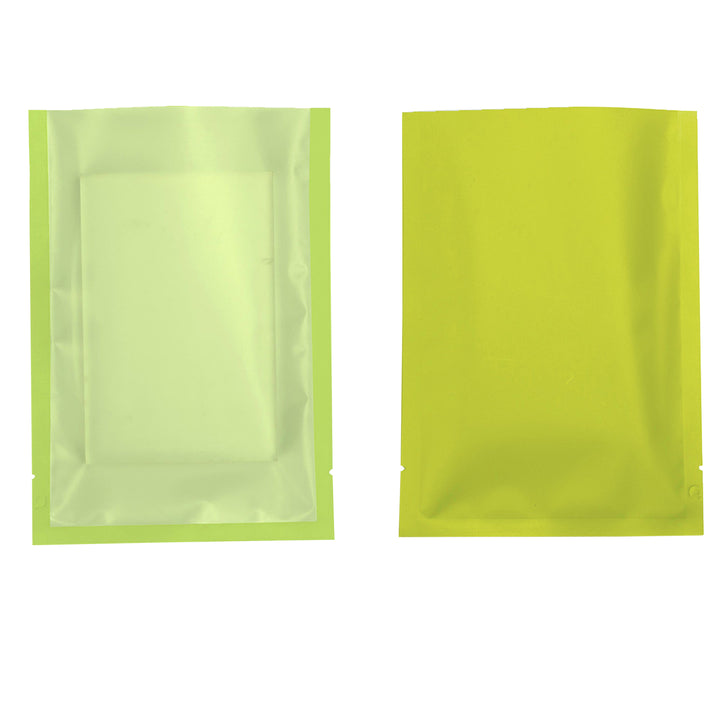 QQ Studio® Garden Salad Green Matte Plastic SlickSeal™ Bags with Frosted Window