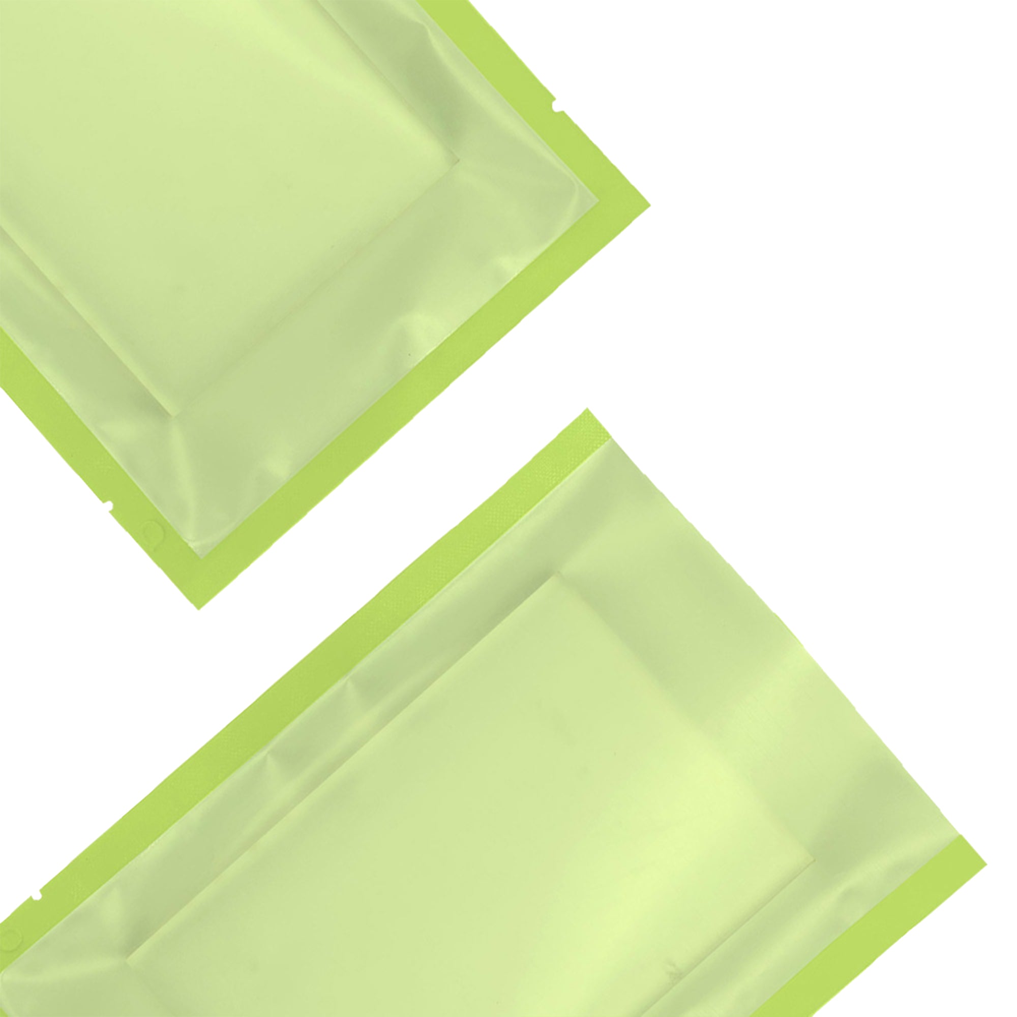 Garden Salad Green Matte Plastic SlickSeal™ Bags with Frosted Window