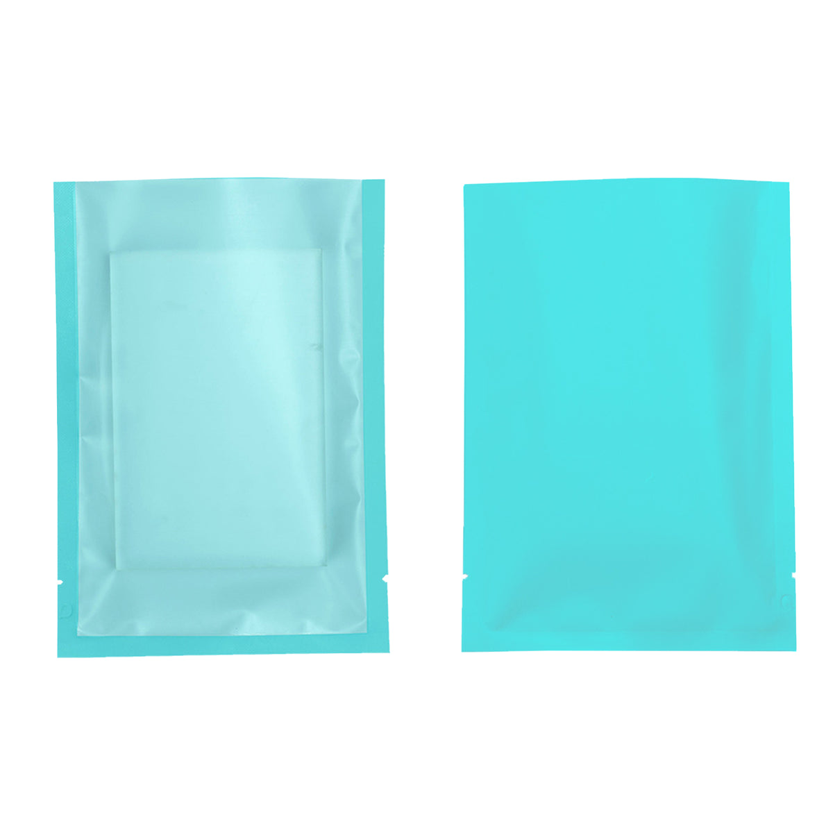 Biscuit Blue Matte Plastic SlickSeal™ Bags with Frosted Window
