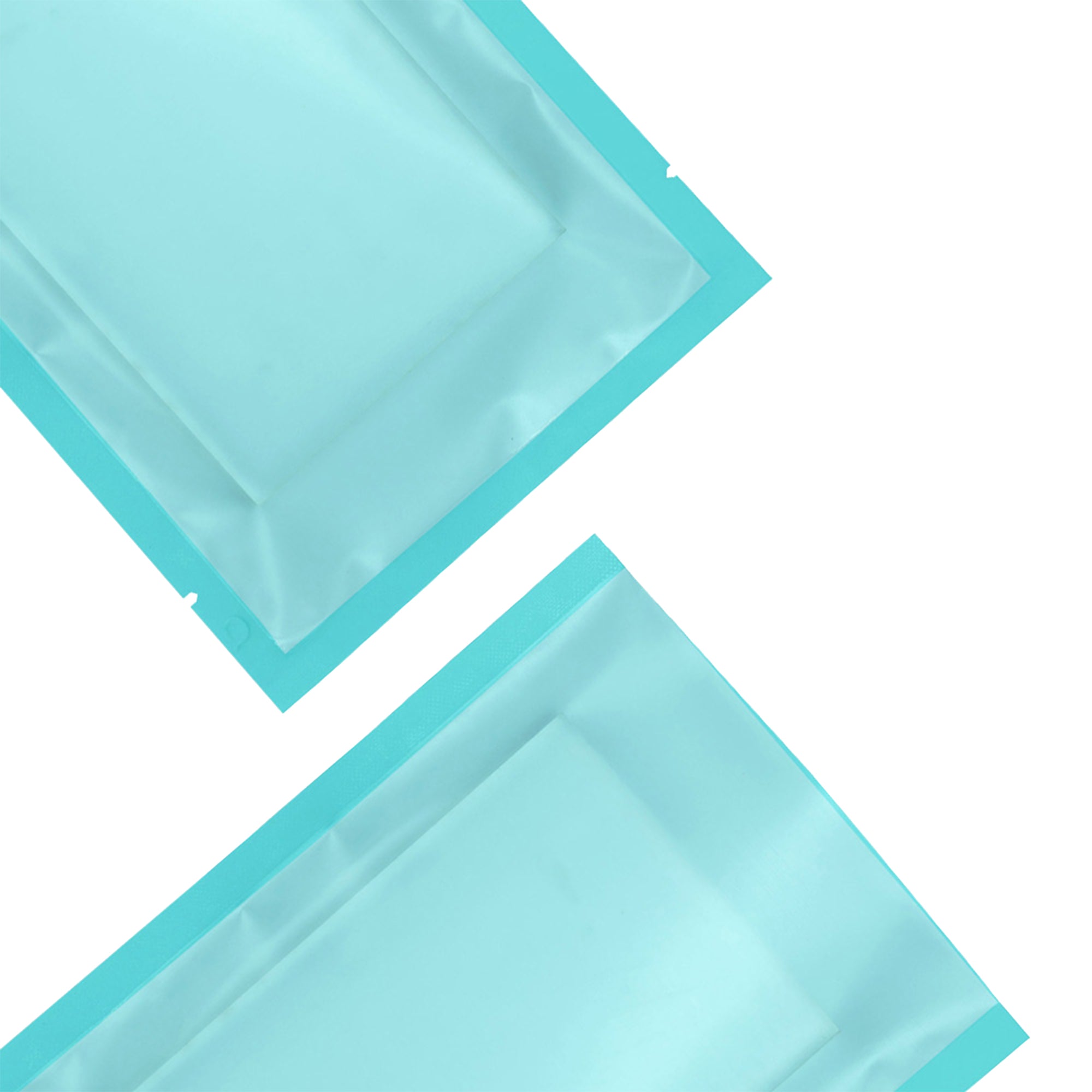 Biscuit Blue Matte Plastic SlickSeal™ Bags with Frosted Window
