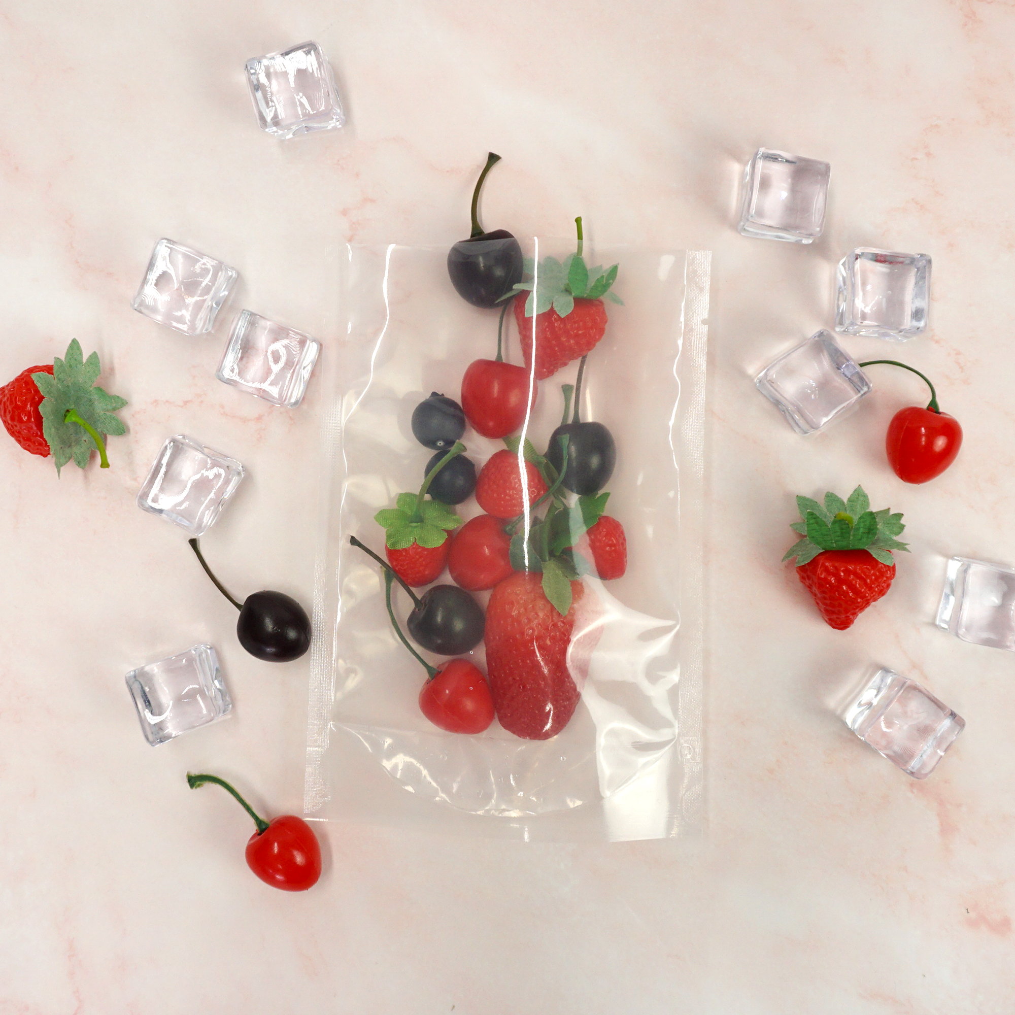 Glossy Opalite Clear BOPA Plastic Open Top SlickSeal™ Bags