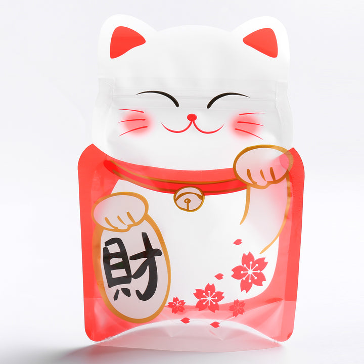 QQ Studio® Lucky Cat Red Stand QuickQlick™ Bags with Animal Print Window
