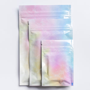 QQ Studio® Glossy Rainbow Marble Metallic Foil Flat QuickQlick™ Bags