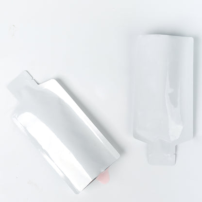 QQ Studio® Glossy Arctic White Aluminum Bottle Shape Open Bottom Bags