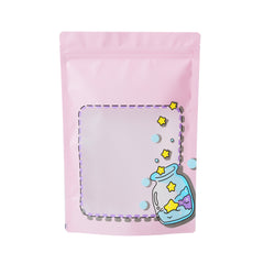 Matte Starry Night Design Stand Strong® Bags with Frosted Window