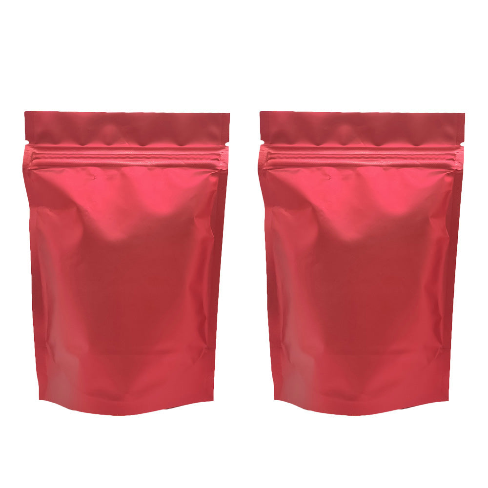 Matte Strawberry Red Mylar Stand Strong® Bags