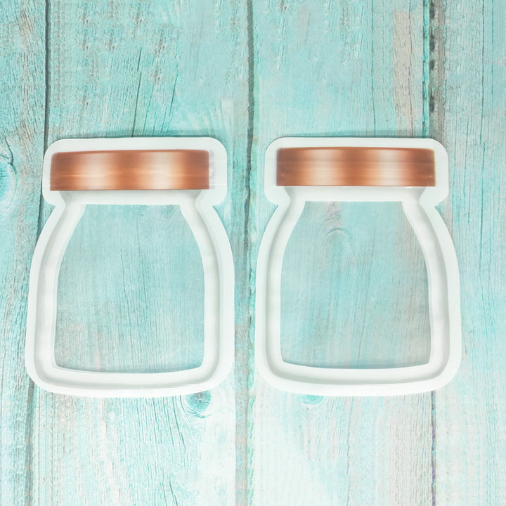 QQ Studio® Copper Lid Color Jar Shaped Design Flat Poly Plastic QuickQlick™ Bags