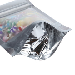 Half Electric Blue Metallic Mylar Stand Strong® Bags