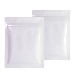 Glossy Milky White Metallic Mylar Flat QuickQlick® Bags