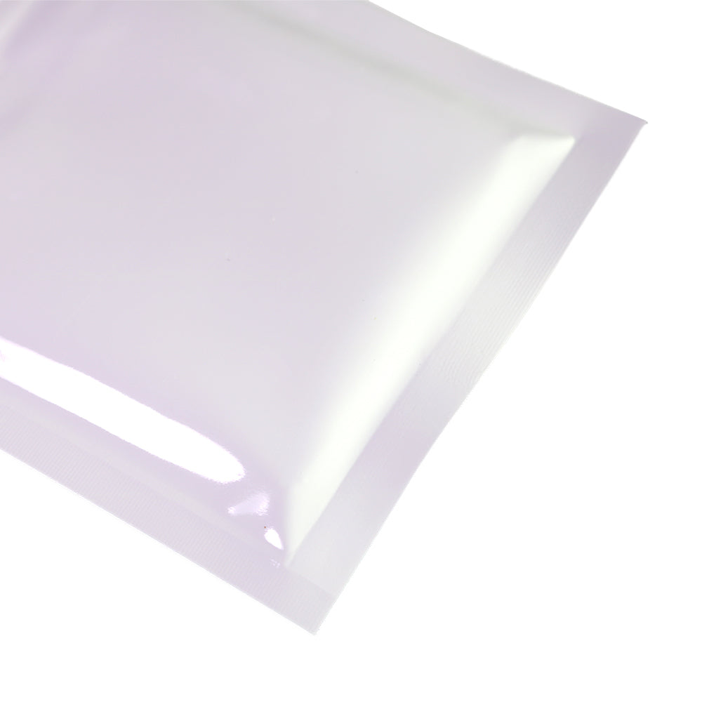 Glossy Milky White Metallic Mylar Flat QuickQlick® Bags