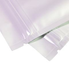 Glossy Milky White Metallic Mylar Flat QuickQlick® Bags