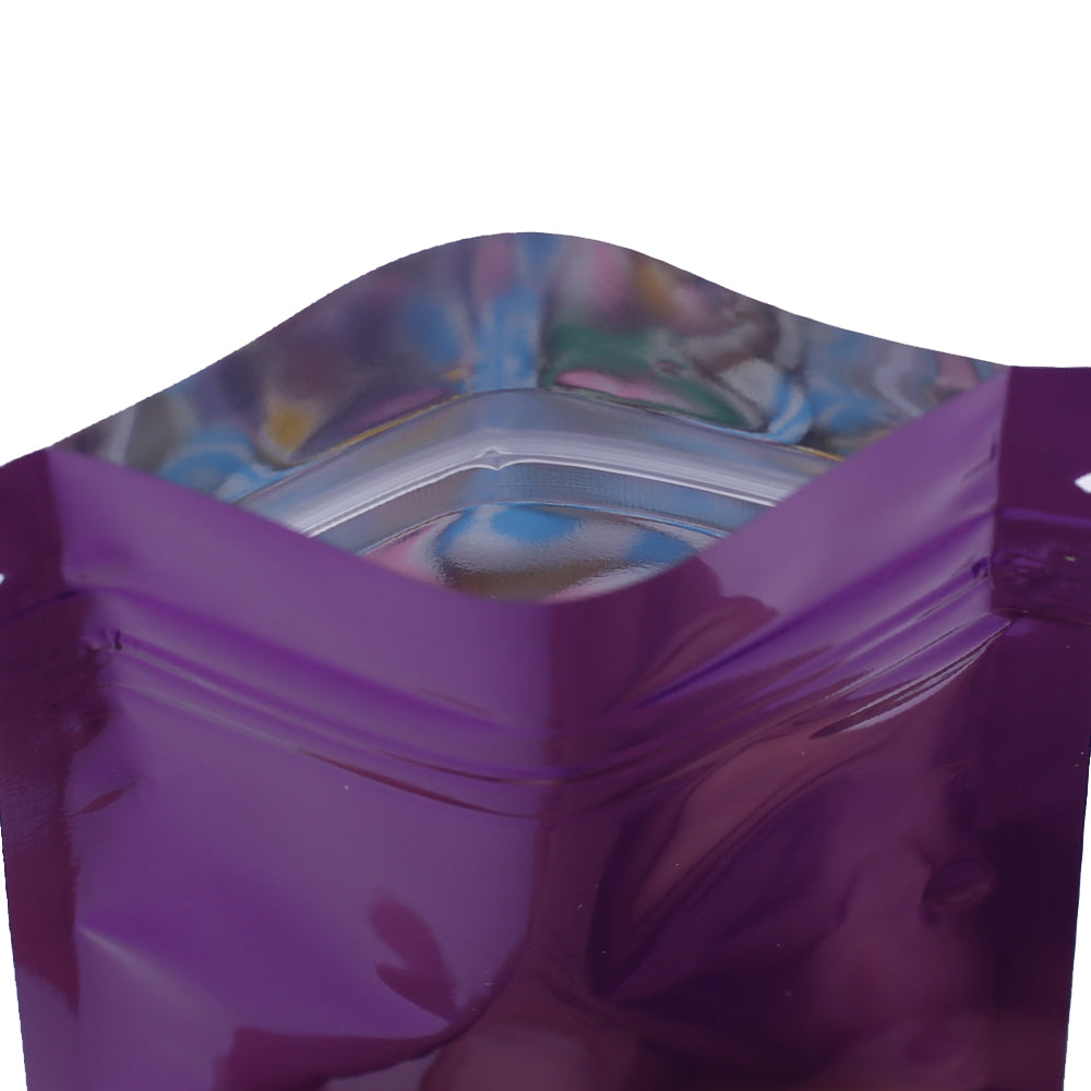 Glossy Grape Purple Metallic Mylar Flat QuickQlick® Bags