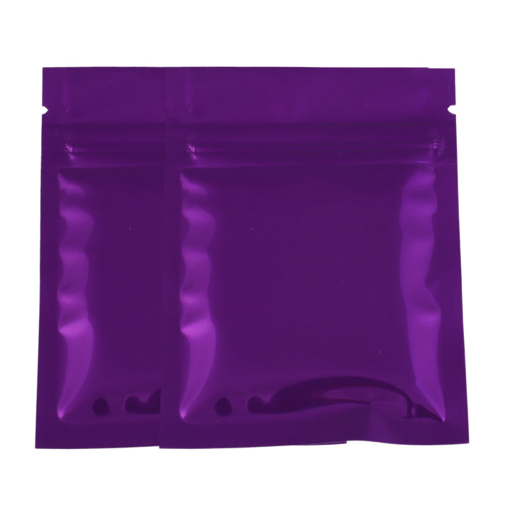QQ Studio® Glossy Grape Purple Metallic Mylar Flat QuickQlick™ Bags