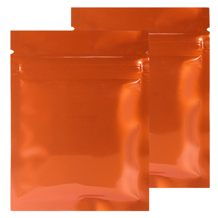 QQ Studio® Glossy Sunset Orange Metallic Mylar Flat QuickQlick™ Bags