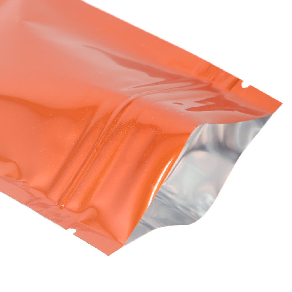 Glossy Sunset Orange Metallic Mylar Flat QuickQlick® Bags