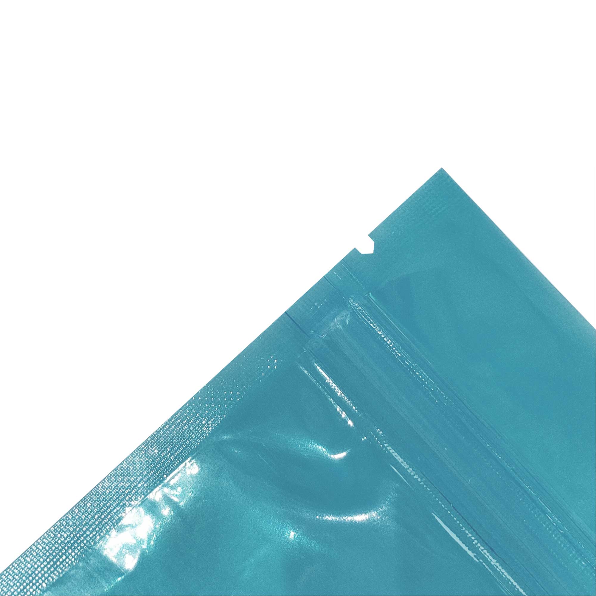 Glossy Clear Ocean Blue Plastic Flat QuickQlick® Bags