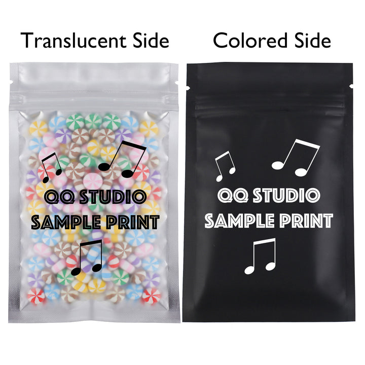 QQ Studio® Single Side Matte Color Metallic Mylar Flat QuickQlick™ Bags (Single Side Print)