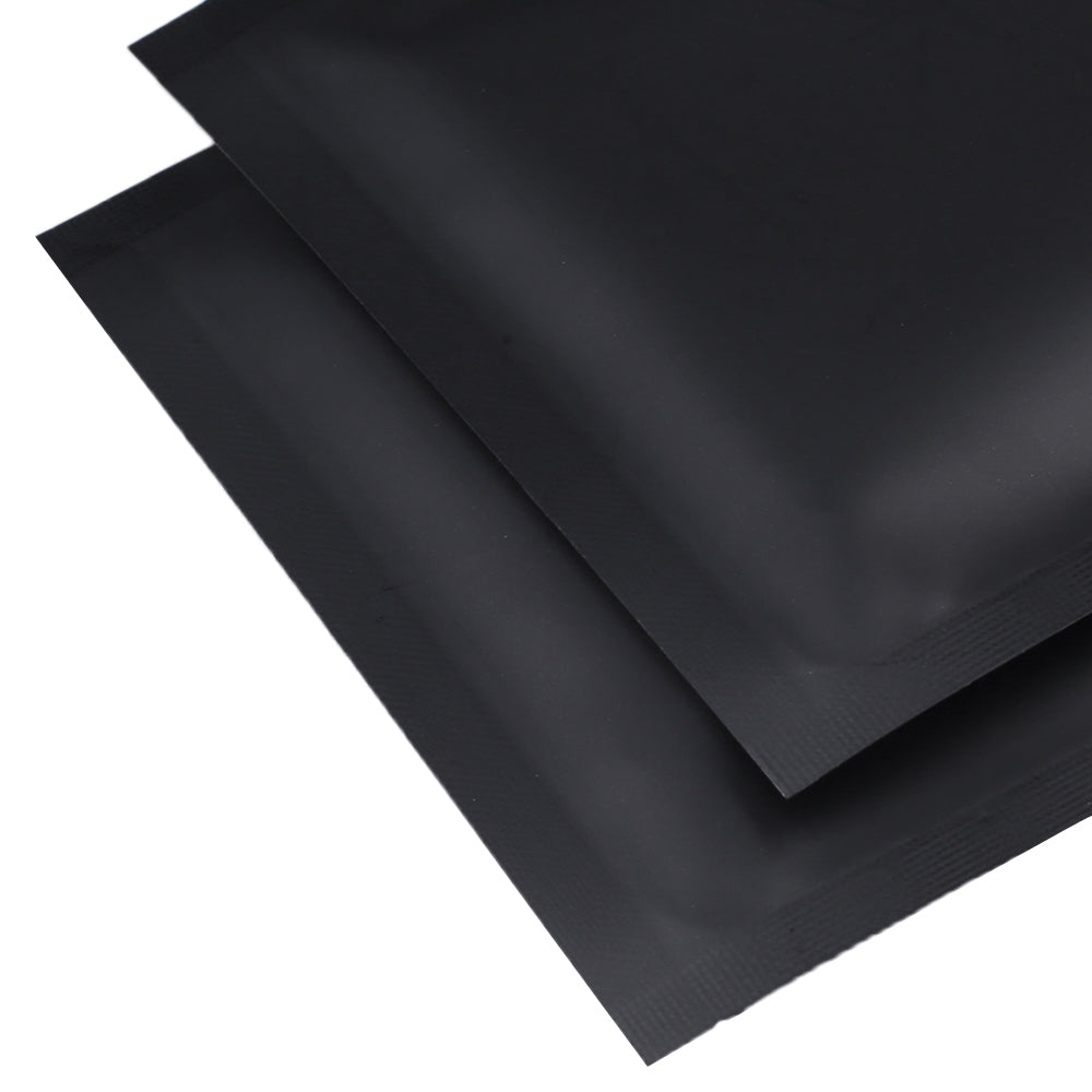 Half Waxed Black Metallic Mylar Flat QuickQlick® Bags
