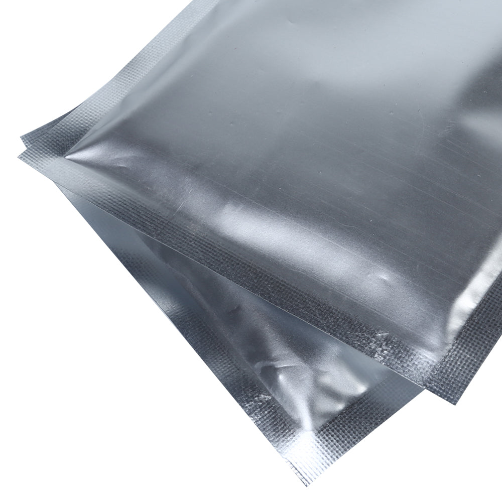 Matte Half Steel Silver Metallic Mylar Flat QuickQlick® Bags