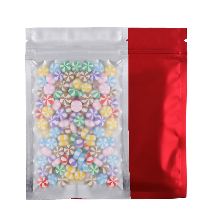 QQ Studio® Matte Half Cardinal Red Metallic Mylar Flat QuickQlick™ Bags