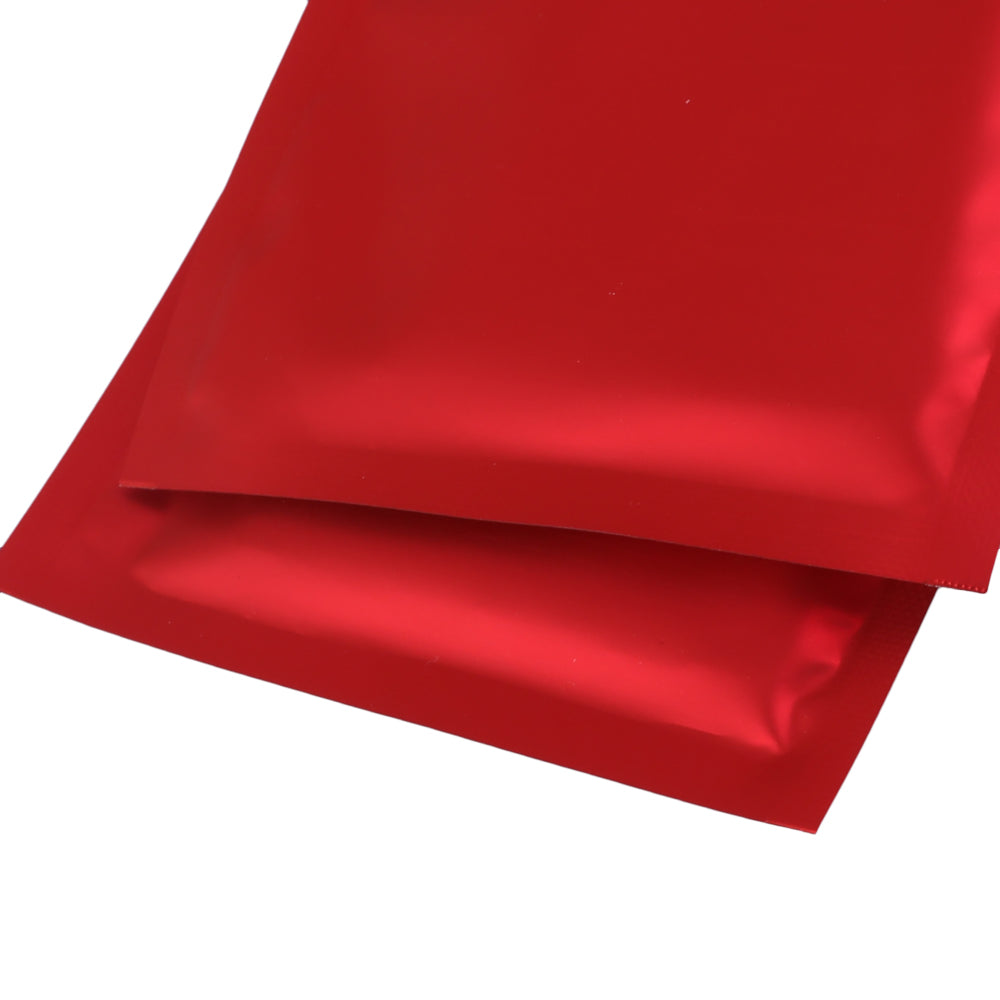 Matte Half Cardinal Red Metallic Mylar Flat QuickQlick® Bags