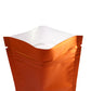 QQ Studio® Matte Half Clementine Orange Metallic Mylar Flat QuickQlick™ Bags