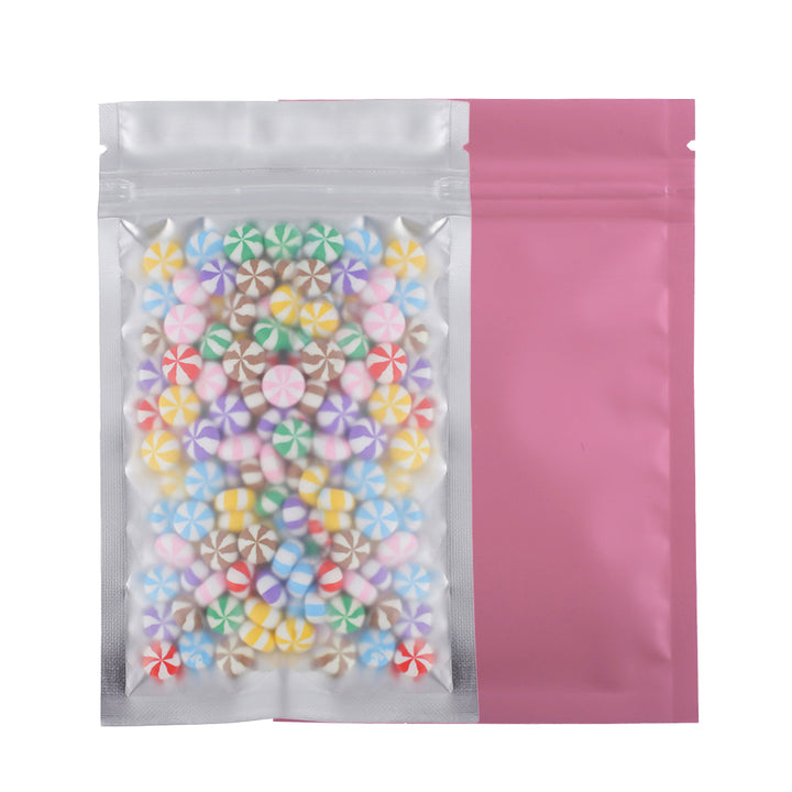 QQ Studio® Matte Half Pretty Pink Metallic Mylar Flat QuickQlick™ Bags