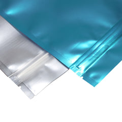 Half Shock Blue Metallic Mylar Flat QuickQlick® Bags