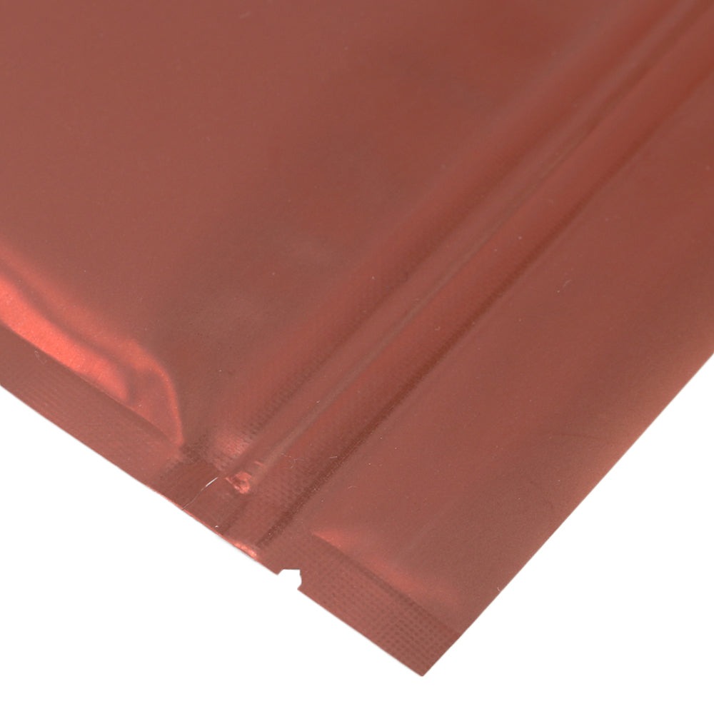 Half Mahogany Brown Metallic Mylar Flat QuickQlick® Bags